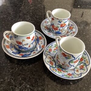 Coffee set for 3 Pottery House porcelain Japan